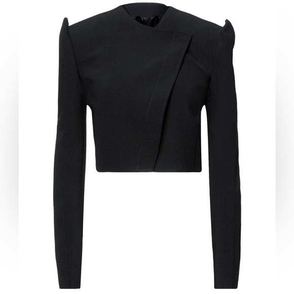 Off-White Exaggerated Shoulder Cropped Jacket Size 40